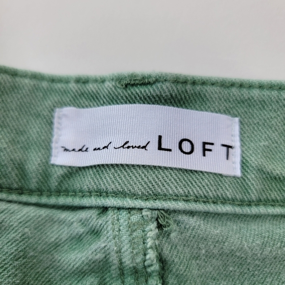 made and loved LOFT Green 5 Pocket Denim Shorts Size 29/8 - Picture 4 of 11
